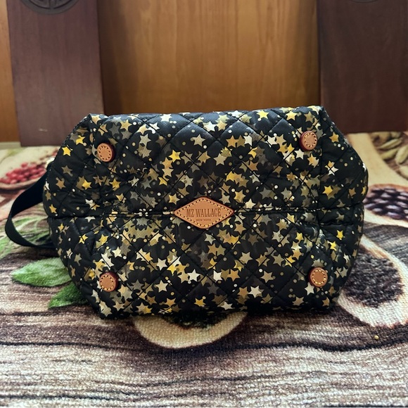 MZ Wallace Black and Gold Star Crossbody Bag - Picture 3 of 8